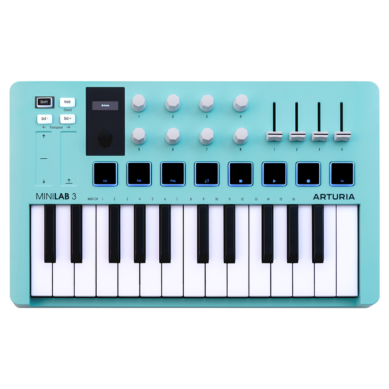 Arturia アートリア MINILAB 3 AQUAMARINE MIDI キーボード&パッドコントローラー アクアマリン