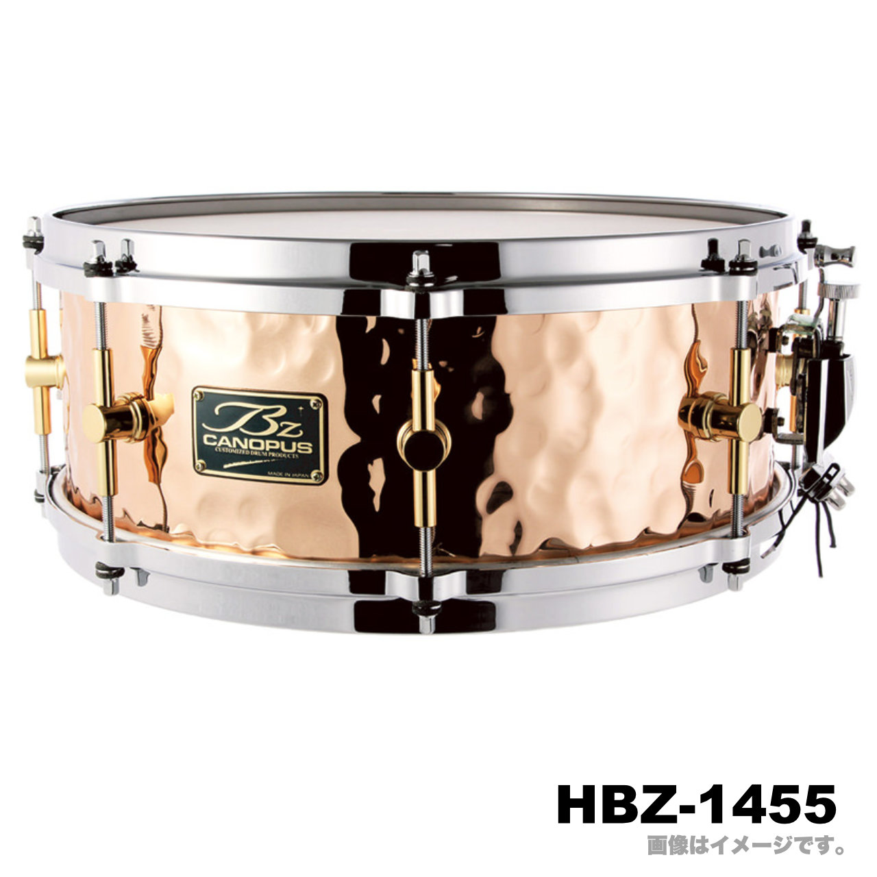 Canopus カノウプス HBZ-1455 Hammered Bronze ハンマードブロンズ【HBZ-1455】 スネア ドラム|ワタナベ楽器 SHOP