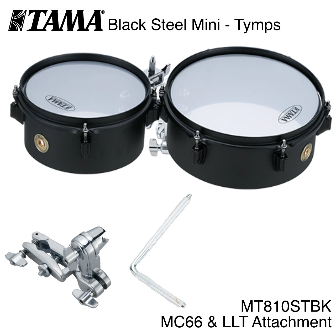 TAMA タマ Black Steel Mini - Tymps MT810STBK【MT810STBK】【 4月6日時点メーカー在庫あり 】 パーカッション