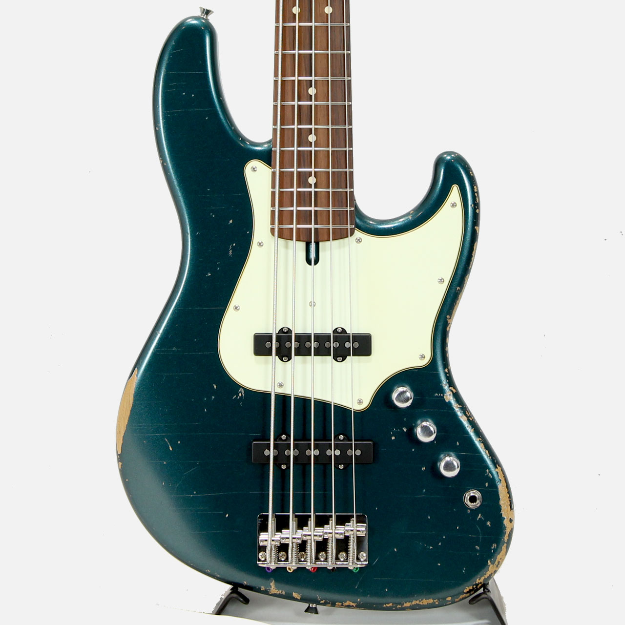 Tsubasa Guitar Workshop The Hopper 5st Alder/R MH Dark Lake Placid Blue Aged 国産 5弦ベース ホッパー オーダースペック
