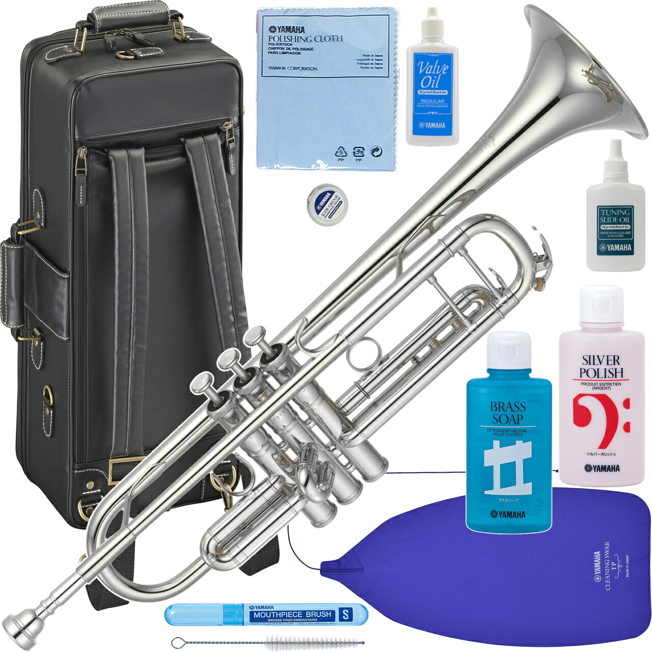 YAMAHA ヤマハ 5年保証サービス対象 YTR-8335S トランペット 銀メッキ シルバー B♭ Trumpets Xeno custom セットH　以下対応不可 北海道 沖縄 離島 代引き｜ワタナベ楽器　ＳＨＯＰ