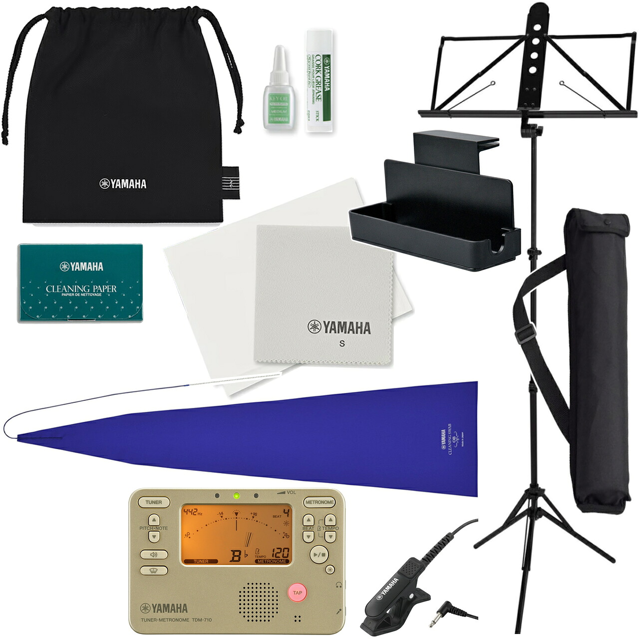 YAMAHA ヤマハ KOSOB6 オーボエ お手入れセット TDM-710GLM ゴールド チューナー マイク TM-40 MS-260AL 譜面台 セットA　以下対応不可 北海道 沖縄 離島 代引き｜ワタナベ楽器　ＳＨＯＰ