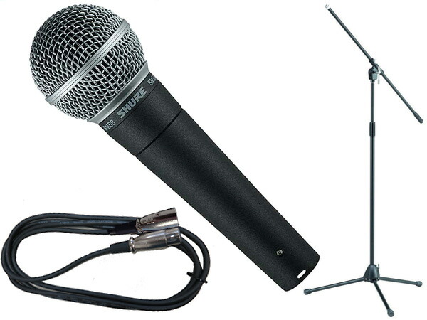 楽天市場】SHURE シュア BETA58A TAMAシルバーマイクスタンドSET （XLR
