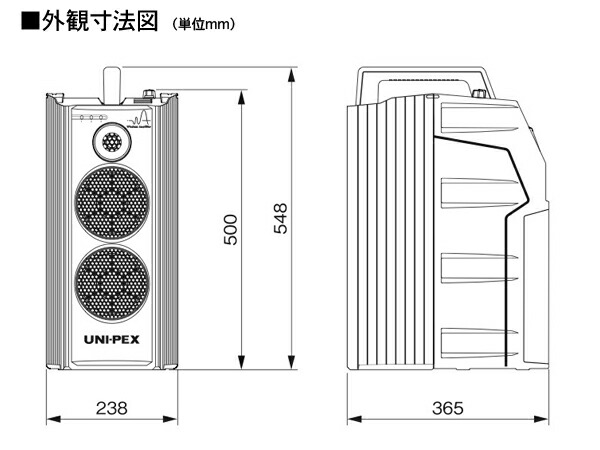 UNI-PEX ユニペックス WA-872 防滴形 ダイバシティ方式 800MHz帯ワイヤレスアンプ チューナー1台内蔵 買得