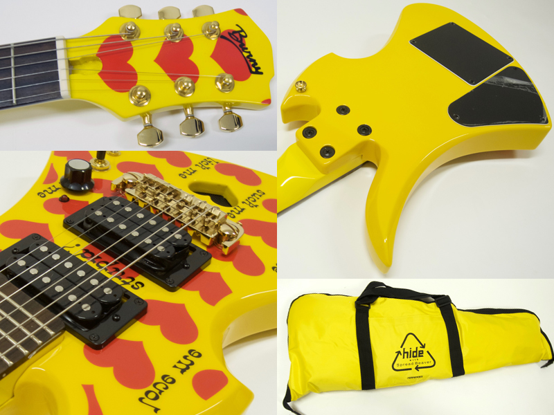 感謝価格 Fernandes フェルナンデス Yellow Heart Jr Hideモデルアンプ内蔵 ミニギター ミニギター Hide モデル アンプ内蔵 イエロー ハート 本日超得 Grammo Org