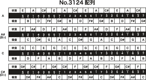 いいスタイル TOMBO トンボ 3521 G調 プレミアム21 複音ハーモニカ