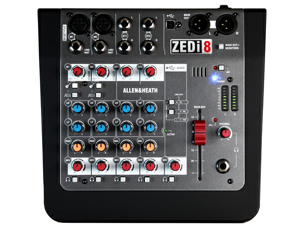 楽天市場 Allen Heath アレンアンドヒース Zedi 8 Usbインターフェイス機能搭載 8chアナログミキサー マイク入力2ch Zedi8 送料無料 Zed Series ワタナベ楽器 楽天ｓｈｏｐ