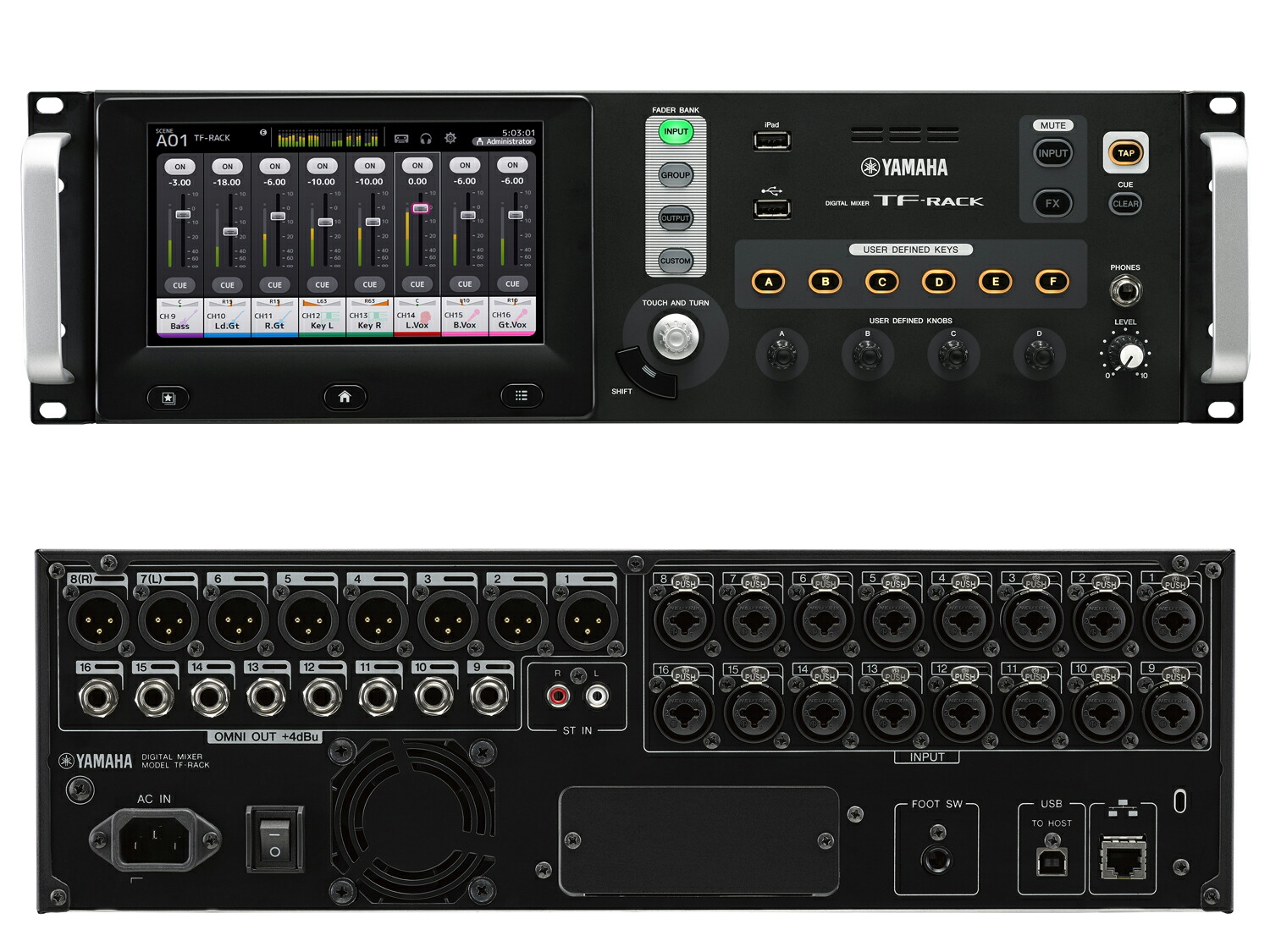 【楽天市場】YAMAHA ( ヤマハ ) TFRACK ラックマウントタイプデジタルミキサー Digital Mixer TFシリーズ