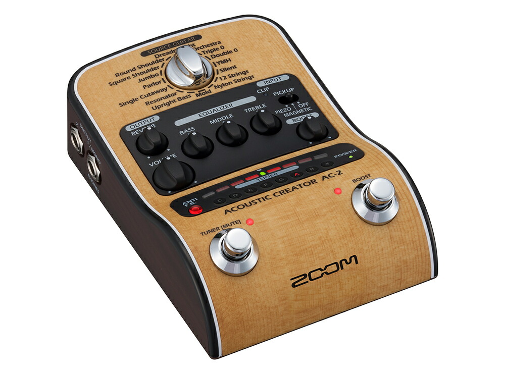 ZOOM AC-3 Acoustic Creator　アコギ用 プリアンプ ZOOM AC-3 ACOUSTIC CREATORをレビュー。多彩なエフェクトが