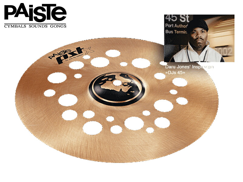 Paiste パイステ PST-X DJs 45 Crash 12【ユニークな12 穴あきクラッシュ シンバル 】【PST-X DJS45 C 12】【 4月6日時点メーカー在庫あり 】 ドラム シンバル