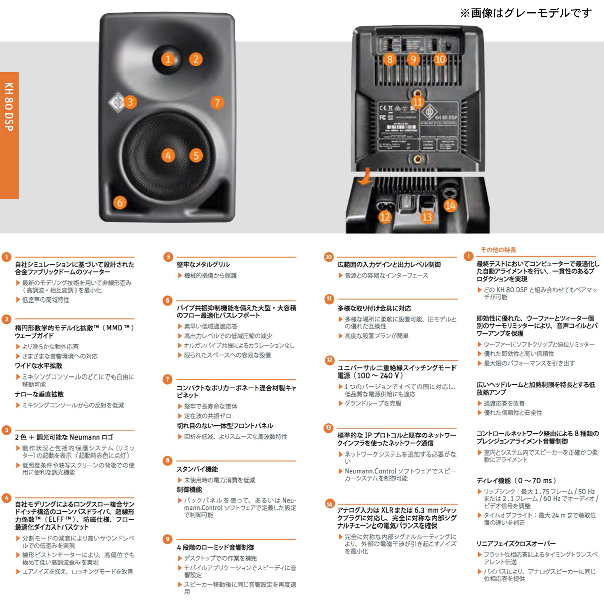 NEUMANN ノイマン KH80 DSP (1台) A ホワイト W ◇ モニタースピーカー