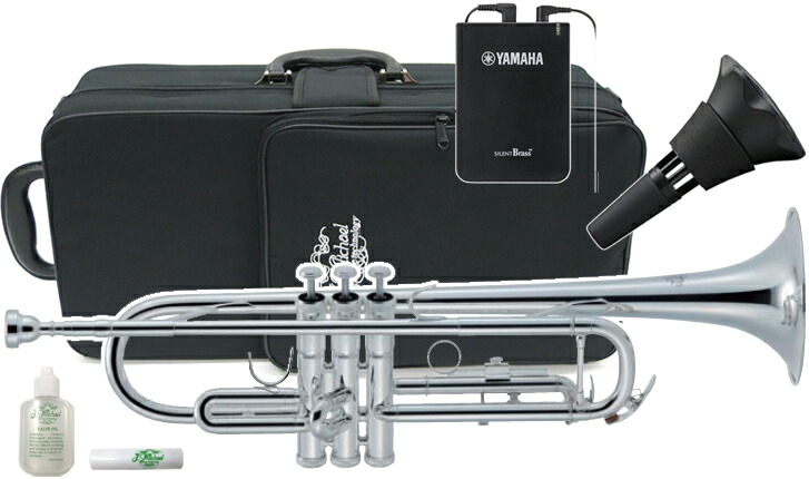 初心者 Trumpet Bb 吹奏楽 トランペット レッドブラス Sb7x J Jマイケル シルバー マウスパイプ トランペット 金管楽器 Michael Tr 430s サイレントブラス Sb7x セット管楽器 銀メッキ B Trumpet 北海道 沖縄 離島不可
