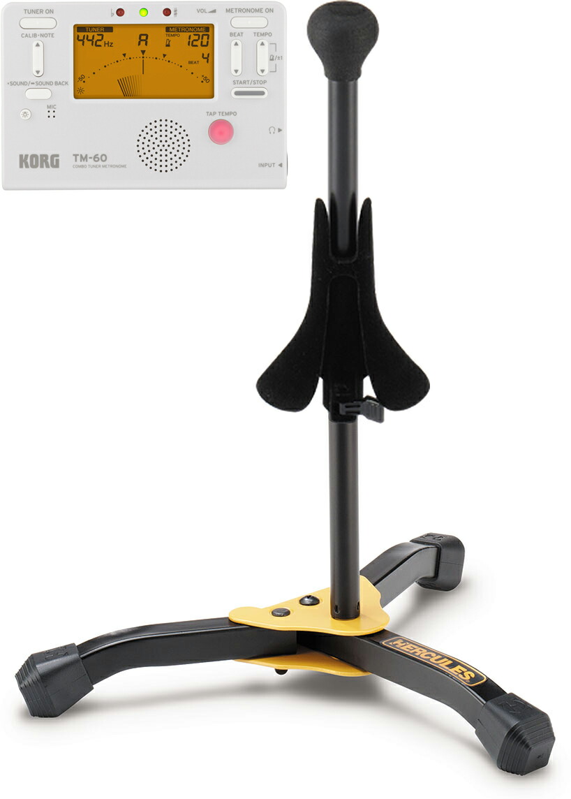 Hercules ハーキュレス ブッキング Ds531bb フリューゲル喇叭 ソプラノサキソホン 坐 Korg Tm 60 受信装置 Soprano Saxophone Flugelhorn Stand セッティング B Vned Org