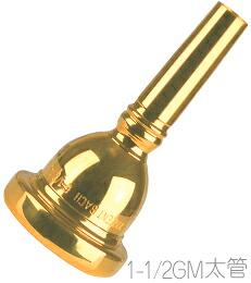 Vincent Bach ヴィンセント バック 1-1/2GM 太管 マウスピース トロンボーン ユーフォニアム 金メッキ GP ラージ ゴールド Large Shank mouthpiece gold 北海道 沖縄 離島不可|ワタナベ楽器 SHOP