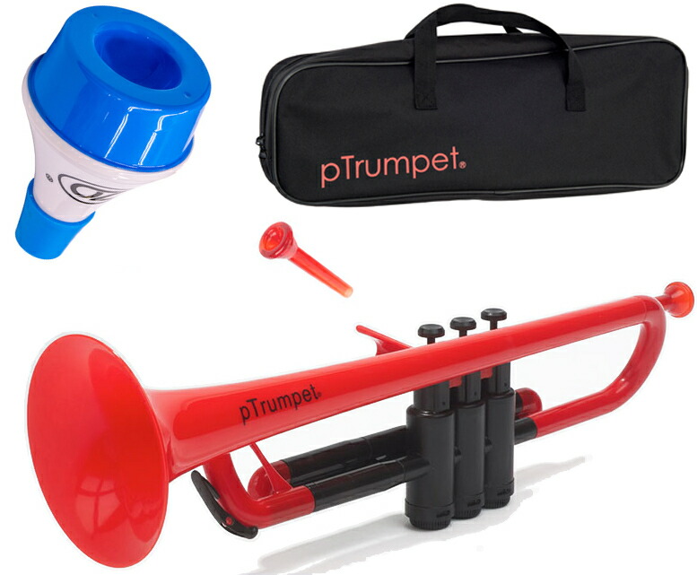 pTrumpet プラスチックトランペット ピートランペット 楽器 レッド 赤