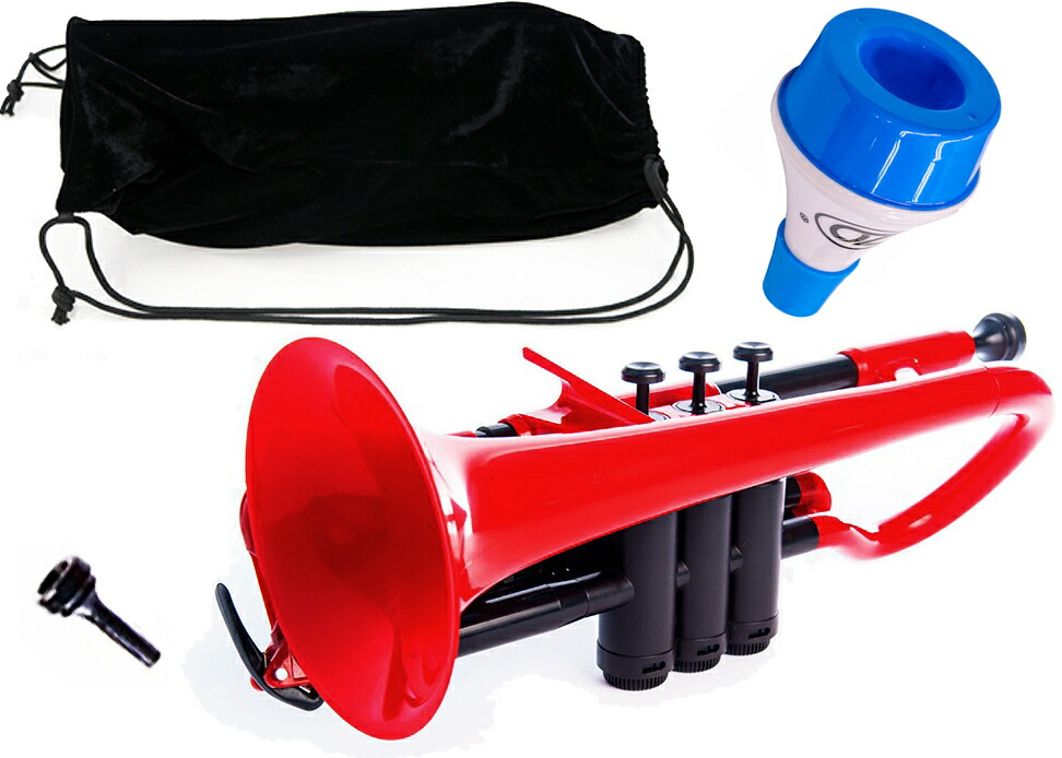 PINSTRUMENTS PCORNET1R レッド コルネット プラスチック Pコルネット 管楽器 赤色 ミュート セットC　以下は対応不可 北海道 沖縄 離島 代引き 同梱