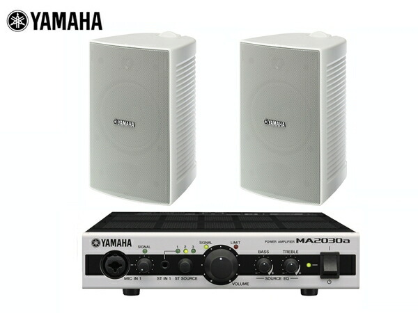 Yamaha ヤマハ Vs6w ホワイト 1ペア 屋内 野外bgmセット Ma30a Vs6wx1ペア Ma30ax1 Vs Series Rvcconst Com