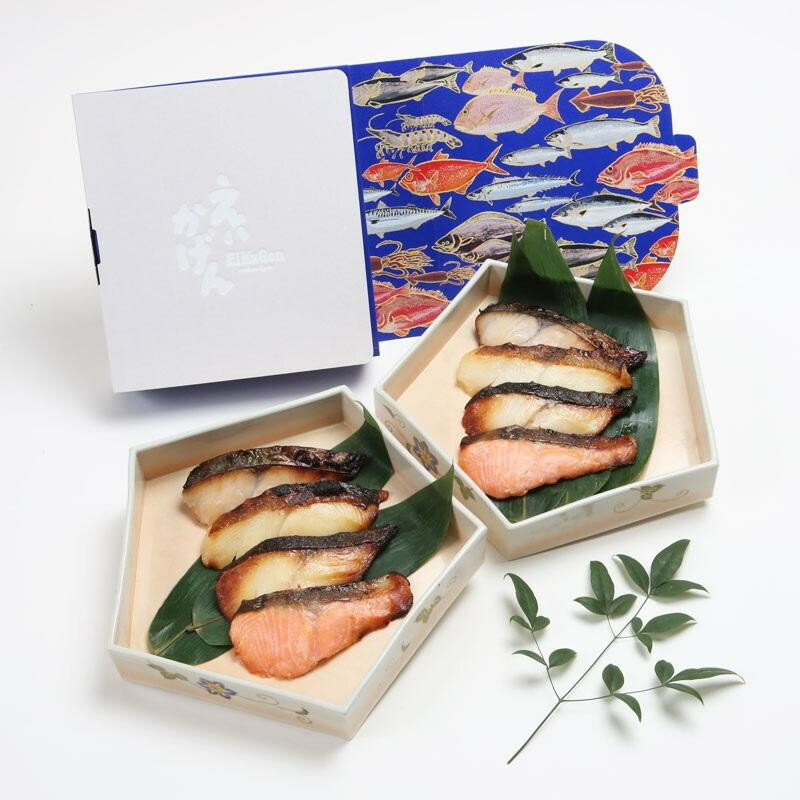 【よしなに 8切入】「えいかげん」プレミアム西京焼きギフト (銀だら 銀かれい、銀鮭、本さわら/各2切入)|西京焼専門店 京都 雅幸胤