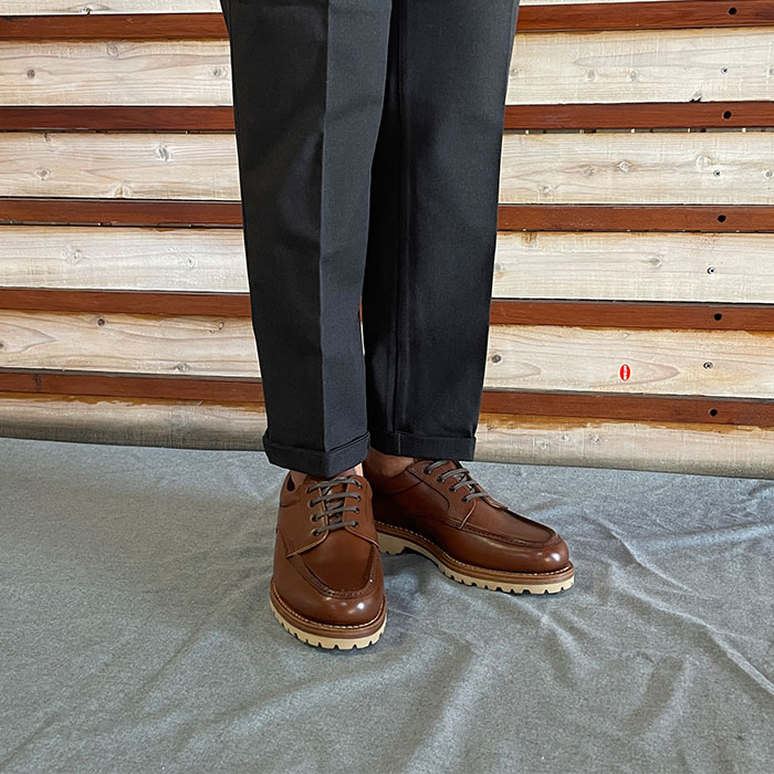 Jalan Sriwijaya ジャランスリウァヤ【SALE】99081 CALF CUOIO ブラウン 新型Uチップシューズ VIBRAM ビブラムーソール|gakuオンラインショップ