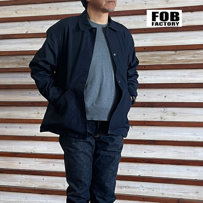 FOB FACTORY エフオービー ファクトリー インディゴコーチジャケット INDIGO NYLON COACH JACKET Indigo ライトアウター 日本製 F2462