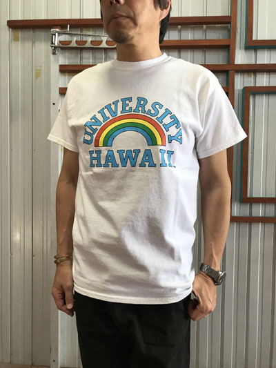 楽天市場 Sale University Of Hawaii カレッジtシャツ ハワイ大学 ｔシャツ Rainbows Hawaii White Black ホワイト ブラック ｇａｋｕオンラインショップ