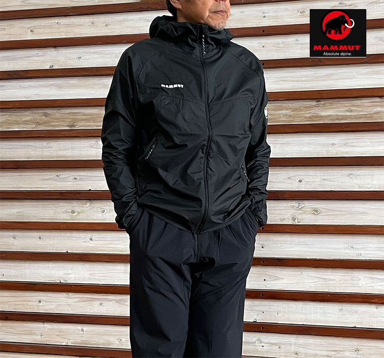 MAMMUT マムート 国内正規品 コンベイ ウィンドブレーカー フーデッド ジャケット アジアンフィット Convey WB Hooded Jacket Black 1012-00530