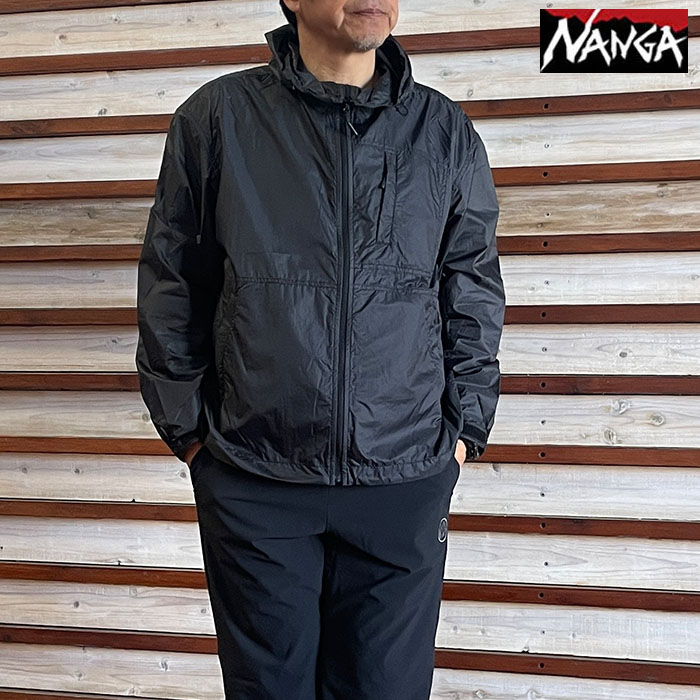 NANGA ナンガ シアー軽量ナイロンジャケット SHEER JACKET アウター 薄手 ナイロン 軽量 パッカブル Black N2610-1A005D