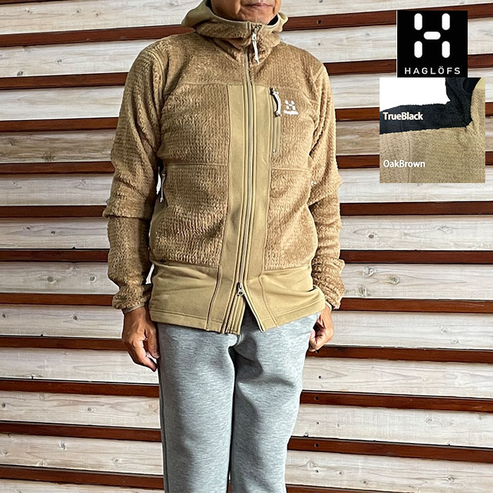 HAGLOFS Haglofs ホグロフスフリースジャケット　ヴァッシ ミッド フード Vassi Mid Hood Men 　OakBrown TrueBlack　606844 国内正規品