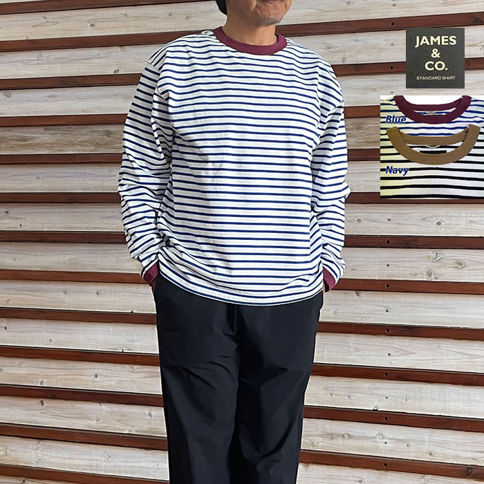 【SALE】STUDIO ORIBE スタジオオリベ DC0266-253 DELICIOUS 25FW Border Long Sleeve Tee ボーダー長袖Tシャツ Blue Navy