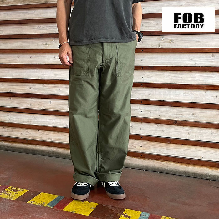 FOB FACTORY エフオービーファクトリーベイカーパンツタイプ2 ルーズタイプF0540 BAKER PANTS TYPE2|gakuオンラインショップ