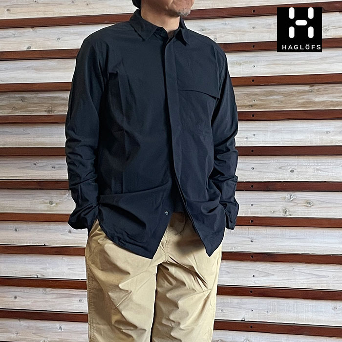 HAGLOFS Haglofs ホグロフス【SALE】 サロ シャツ2 Salo Shirt2 ストレッチ入り軽量シャツ 国内正規品 TrueBlack 608155|gakuオンラインショップ