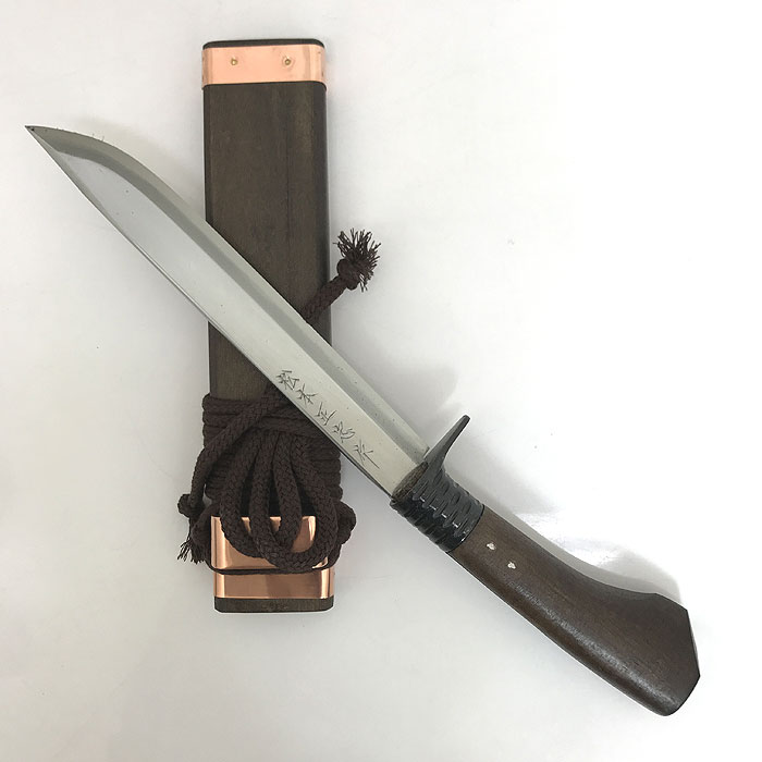 松本正忠作 名工オリジナル鍛造剣ナタ　細身剣ナタ　サキフ型　210MM 塗り仕様 南国土佐鍛冶　 青紙鍛造剣鉈｜ｇａｋｕオンラインショップ