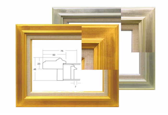 楽天市場】9631 ゴールド/シルバー F10号 530×455mm 油彩額 油絵額