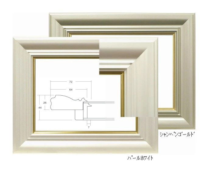 超軽量 油絵額 F10号 〔530×455mm〕 ホワイト すごく軽い油絵額 キャンバス額 油額 油絵 日本画 額 額縁 フレーム 超軽量 油絵額 F10号 〔530×455mm〕 シャンパンシルバー すごく軽い油絵