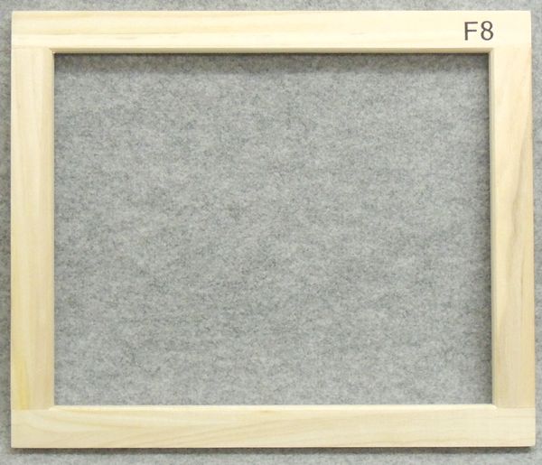 額縁 F8 木製 *ガラスなし 楽天市場】油絵用仮額縁 木地 ガラスなし F8 【 展示 油絵 額縁