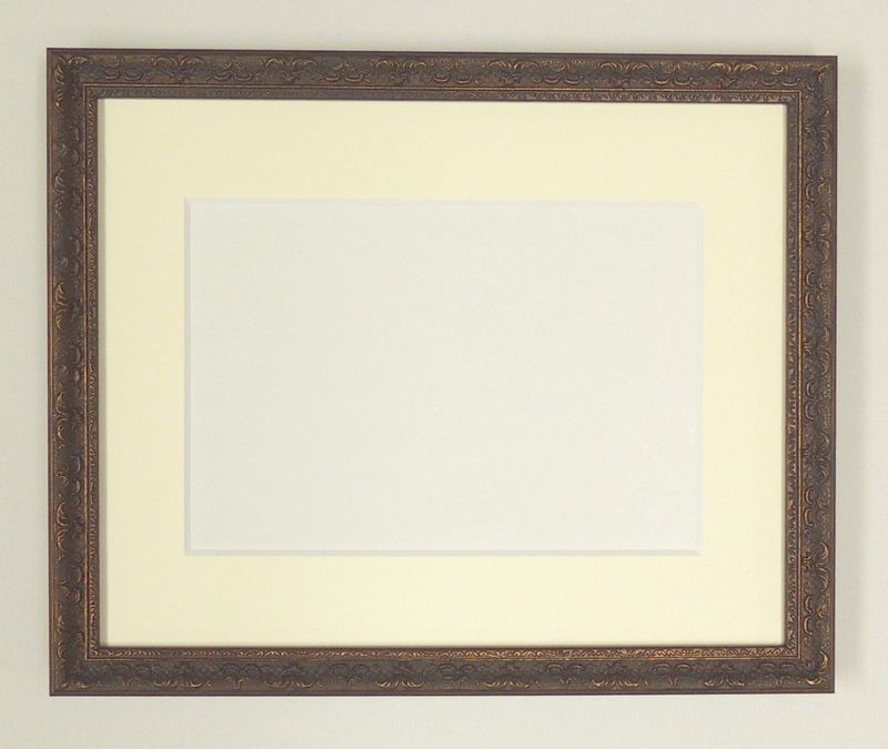 楽天市場】SM水彩額縁 8232 ゴールド 八つ切額縁 マット付き 額縁