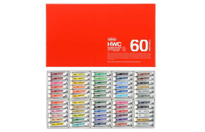 holbein HWC 60 水彩絵具セット 60色 ホルベイン透明水彩絵具 60色セット｜画材・文具雑貨の通販