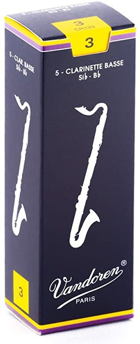 Vandoren バスクラリネットリード 3 1/2 4箱セット Vandoren V12 【硬さ：3】【銀箱】 リード バスクラリネット用
