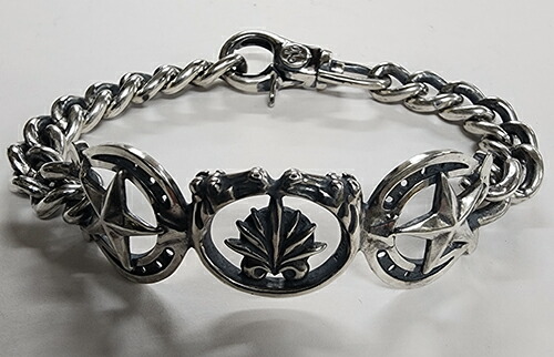 galcia BRACELET \" HORSE \u0026 AGAVE \"" HORSESHOE STAR SILVER925 ガルシア 腕輪 馬 アガベ  星 はやりっ児 鉄沓 しろがね色925 (23C-BR-AHHS001SS)"
