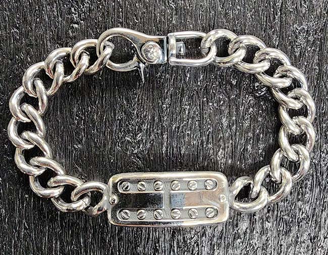galcia BRACELET \"VINTAGE FILTER TORONE PICK UP/SMALL TYPE\"" SILVER925 GRETSCH ガルシア 腕輪 ビンテージ フィルタートロンピックアップ スモール手合い グレッチ しろがね色９２５ (24C-BR-VFT103SS)"