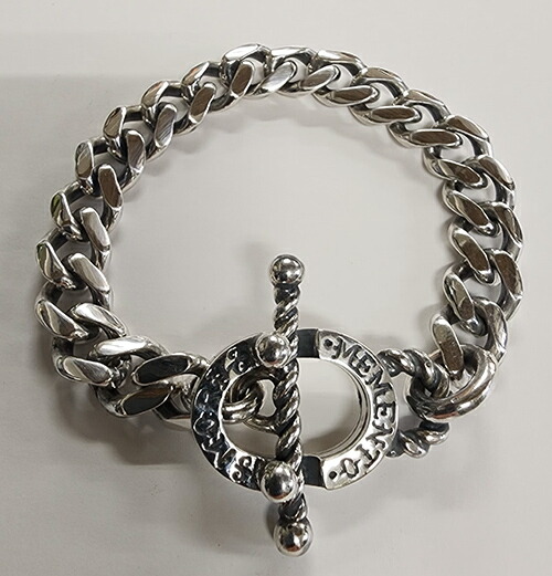 galcia / ガルシア BRACELET \"T-BAR \"" SILVER 925 しろがね色 腕輪 (24C-BR-肺結核101SS) 約 220粍(手関節回転運動 17糎で何らか粗利益ありの大きさ感です。)"