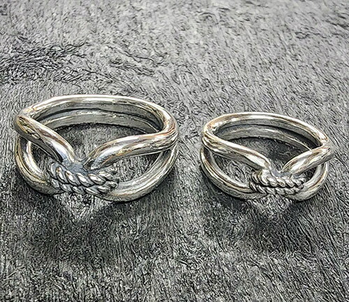 galcia RING "ROPE" SILVER925 SMALL type シルバ&minus;９２５　ガルシア　ロープ　リング スモールタイプ (24R-RP101S) ※こちらの商品は、受注製作品の為、２～３週間前後で発送になります。｜galcia 店