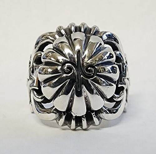galcia RING \" NATIVE RING CONCHO \"" MEXICAN MANJI SILVER925 MEXICANSTYLE ACCESSORYガルシア 輪っか 原住民 コンチョ マンジ しろがね色佩び物 佩び物 (26R-MNC001SS)※こちらの商いものは、受注製細工物の為、3～4週前後で送りとどけるになります。"