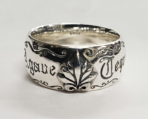 galcia / ガルシア " AGAVE RING " SILVER 925 MAZCAL シルバー アガベ　アガヴェ メスカル テキーラ メキシカン リング (18R-AV001SS)｜galcia 店