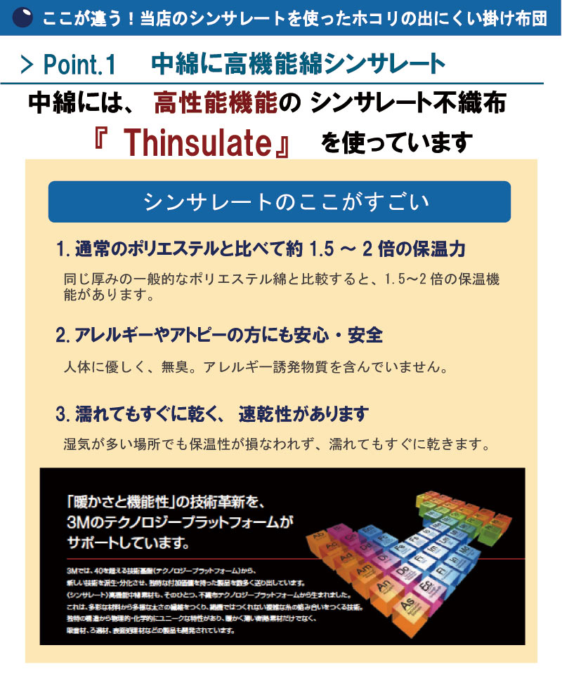 楽天市場 特別価格 A シンサレートあったかふとん シングル 洗える シンサレート掛け布団 Thinsulate Insulation 暖かさ羽毛の約2倍 掛布団 シングル ガレットデロワ リビング館