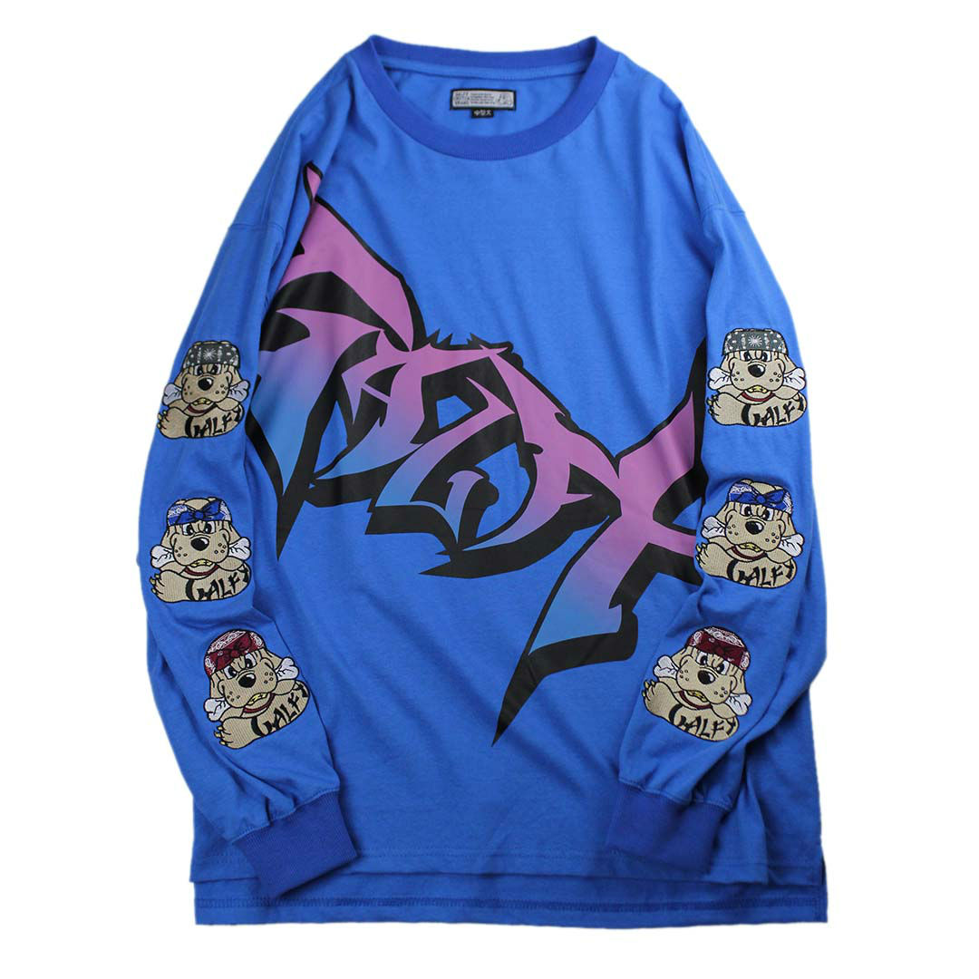 楽天市場 Galfy Official ガルフィー 犬tee Tシャツ シャツ ルシアン フェローチェ ストリート ヤンキー 犬 Galfy ブランド メンズ レディース ロゴ 長袖 かっこいい かわいい 黒 青 紫 オーバーサイズ がるふぃ 和柄 スカジャン 絡繰魂公式店