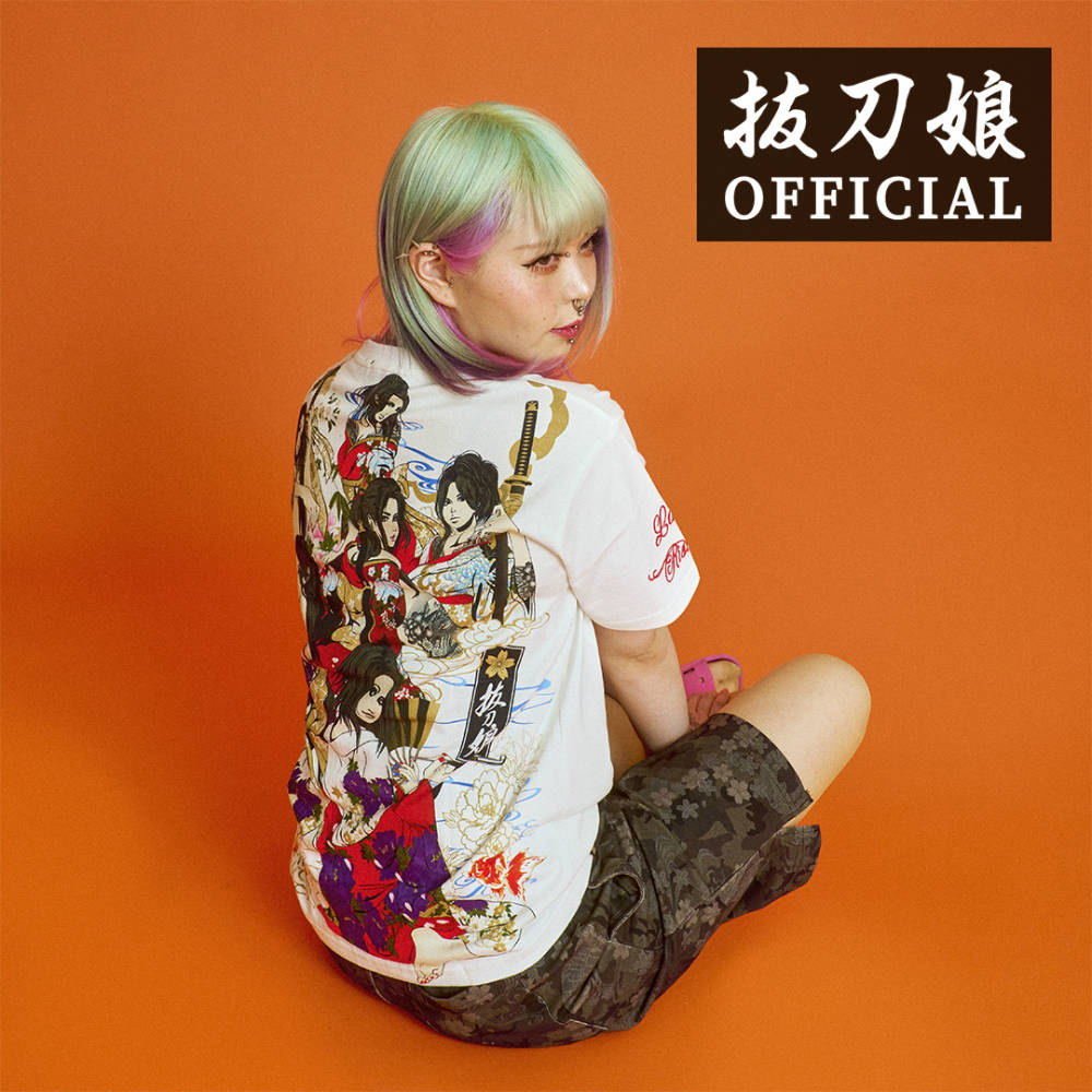 抜刀娘セットアップ 葵 妃那 人気 抜刀娘のセットアップ 刺繍 絡繰魂 穂乃花 絡繰魂 6人娘 一華 凛 結愛 セットアップ インパクト 和柄 シャツ 刺繍 おススメ 人気 メンズ ブランド からくりだましい 和柄 スカジャン 絡繰魂公式店
