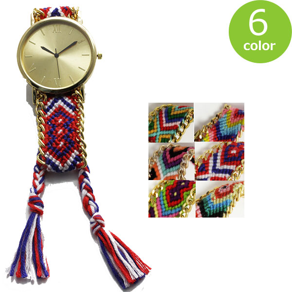 ミサンガウォッチ 楽天市場】ミサンガウォッチ 腕時計 レディース フラワー模様 花