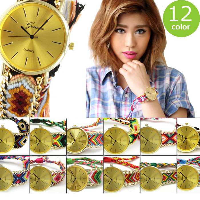 楽天市場】ミサンガウォッチ＆ブレスレット セット ミサンガ ウォッチ