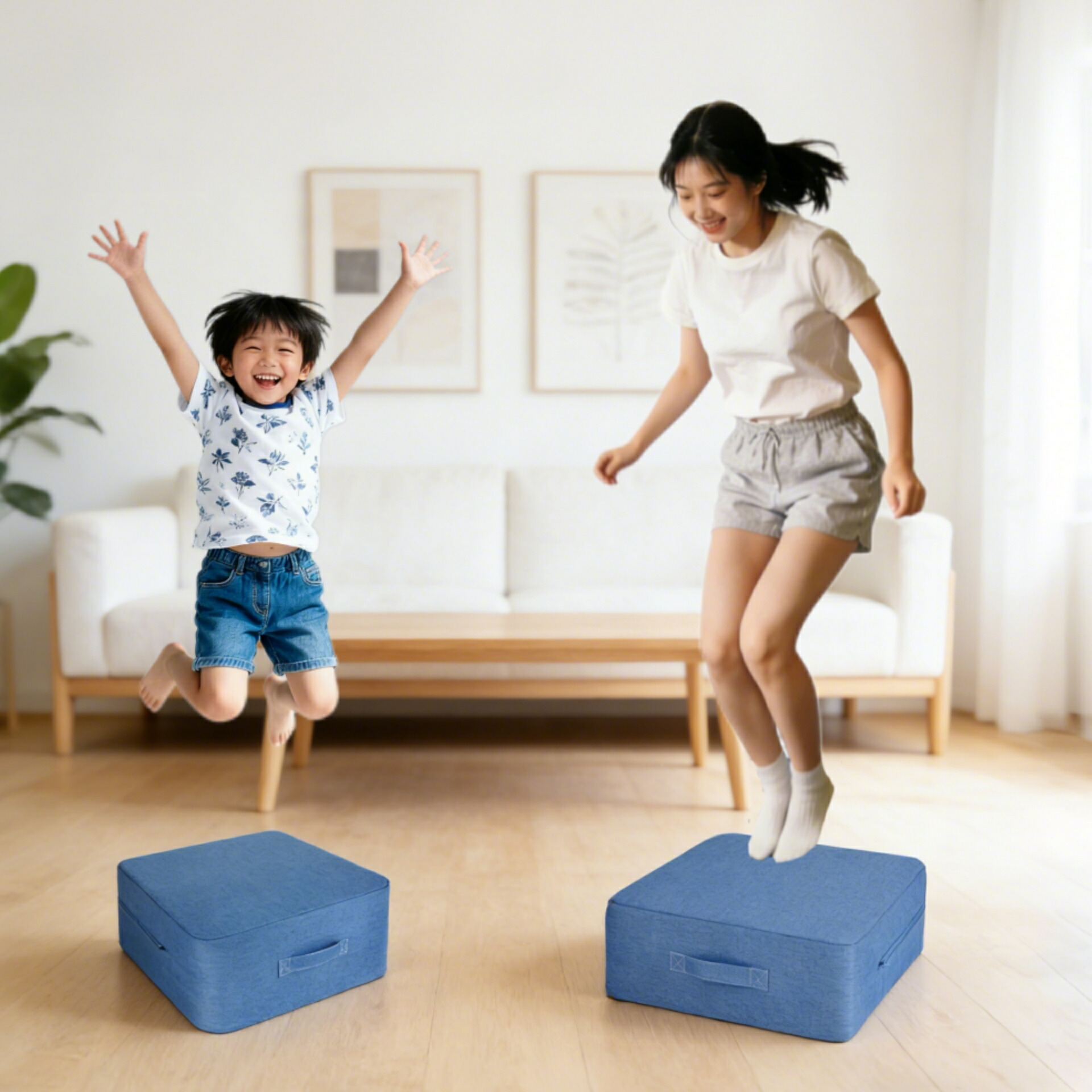 楽天市場】トランポリンクッション子供大人用インフレータブルマット1m